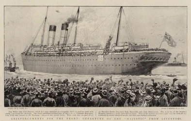 Verstärkungen für die Front, Abfahrt der Majestic aus Liverpool